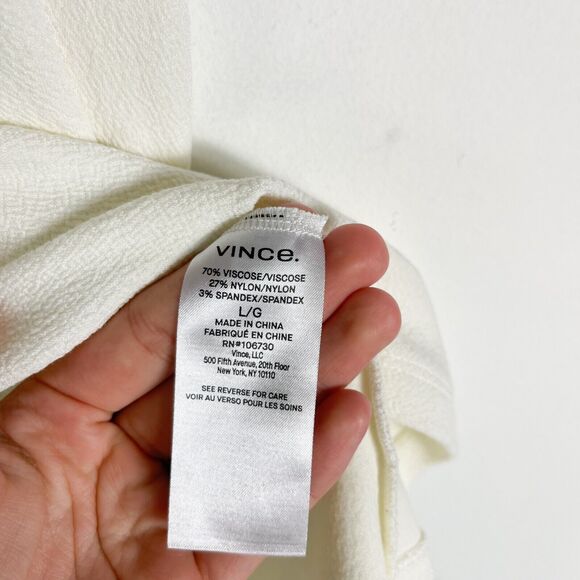 Vince NWOT Women's Sleeveless Relaxed Scoop Neck Tank Top Ivory Size L - Picture 4 of 4